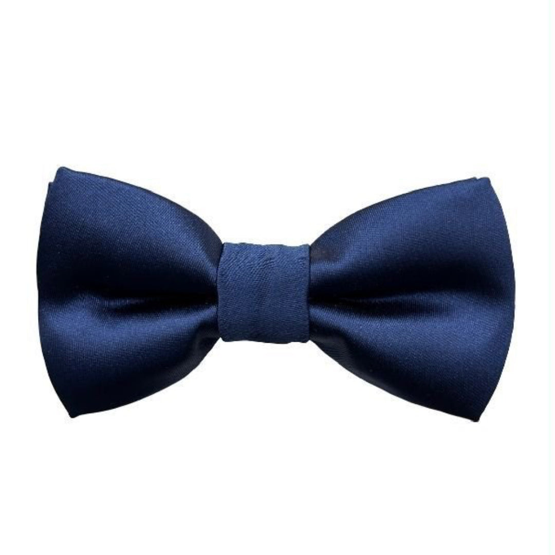 FOUGER BOYS SATIN BOW TIE - NAVY