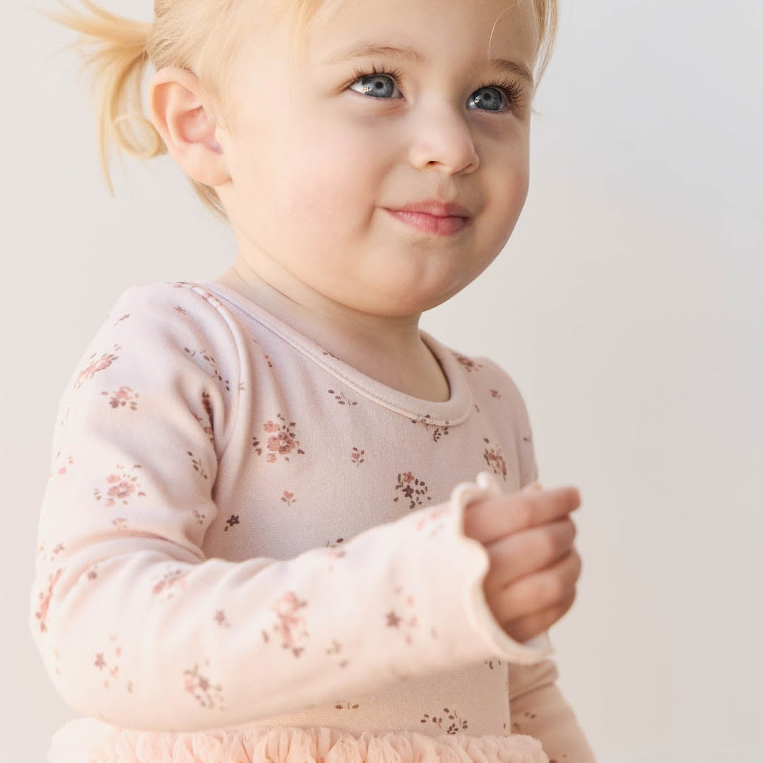 JAMIE KAY ANNA TULLE DRESS - PETITE FLEUR SOFT PEONY