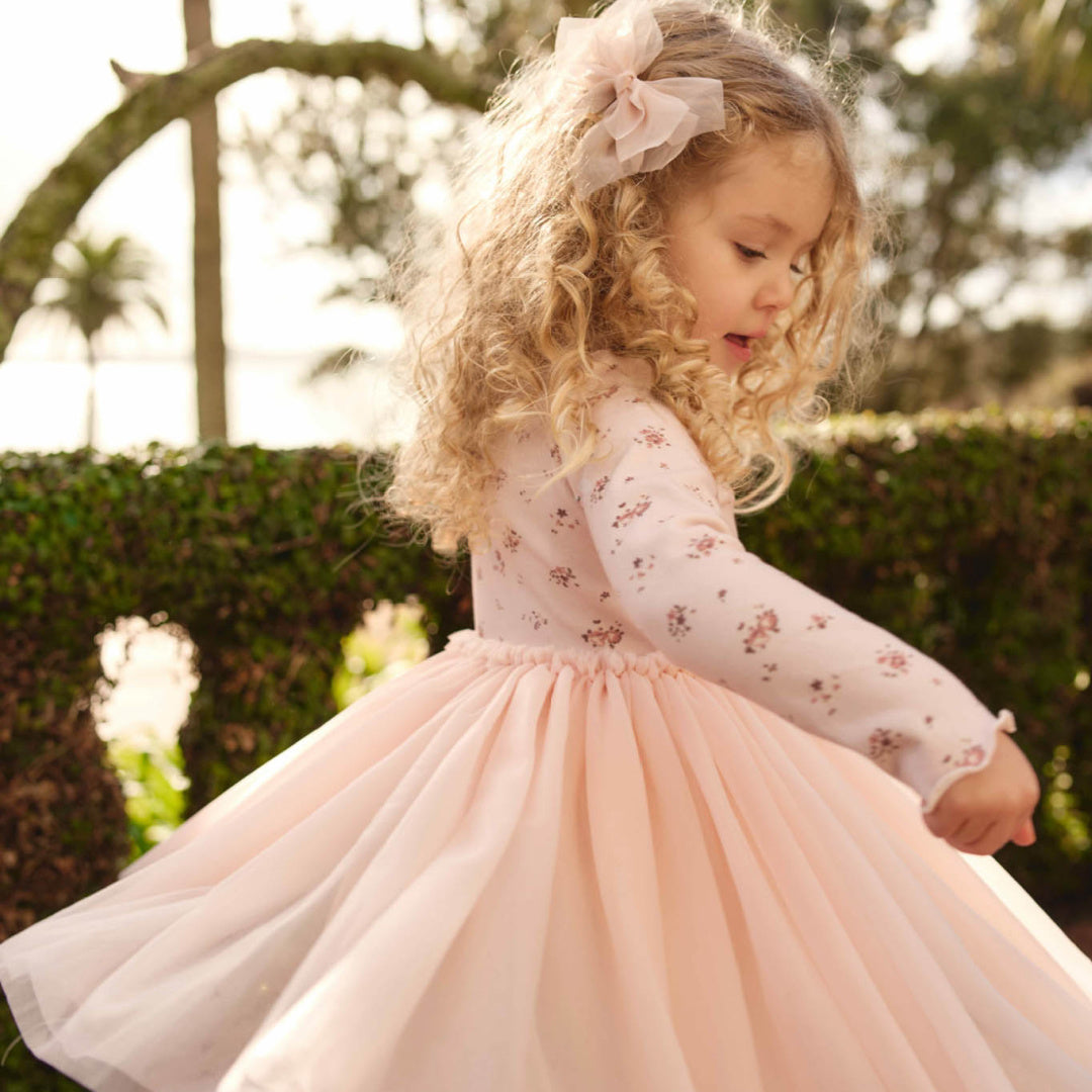 JAMIE KAY ANNA TULLE DRESS - PETITE FLEUR SOFT PEONY