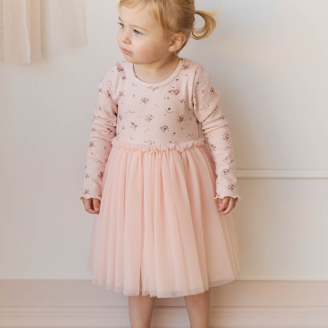 JAMIE KAY ANNA TULLE DRESS - PETITE FLEUR SOFT PEONY