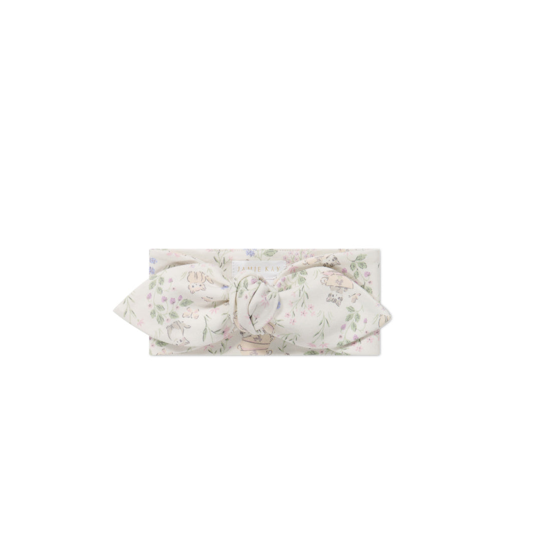 JAMIE KAY ORGANIC COTTON HEADBAND - MOONS GARDEN LAVENDER