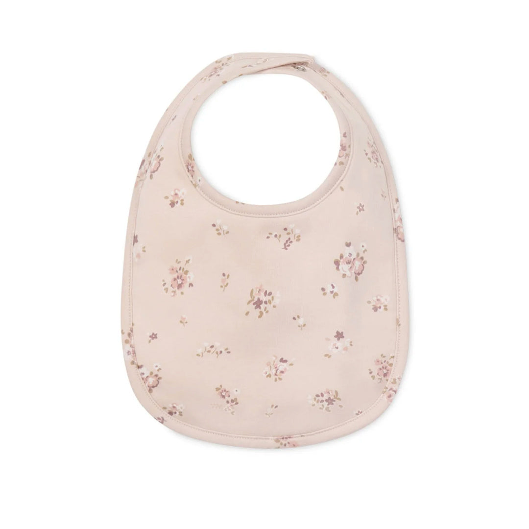 JAMIE KAY ORGANIC COTTON BIB - PETITE FLEUR SOFT PEONY