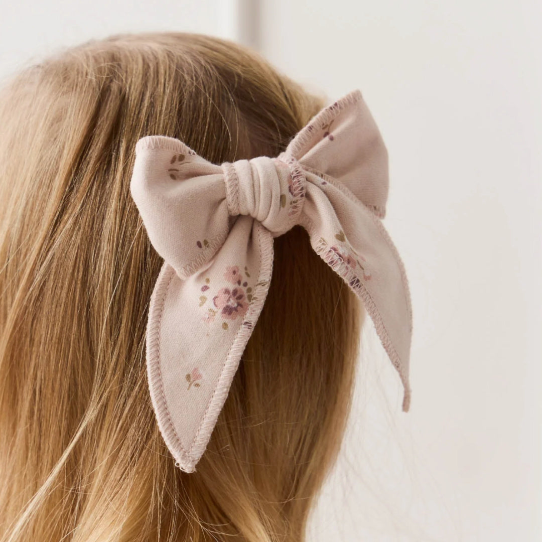 JAMIE KAY ORGANIC COTTON HAIR CLIP - PETITE FLEUR SOFT PEONY