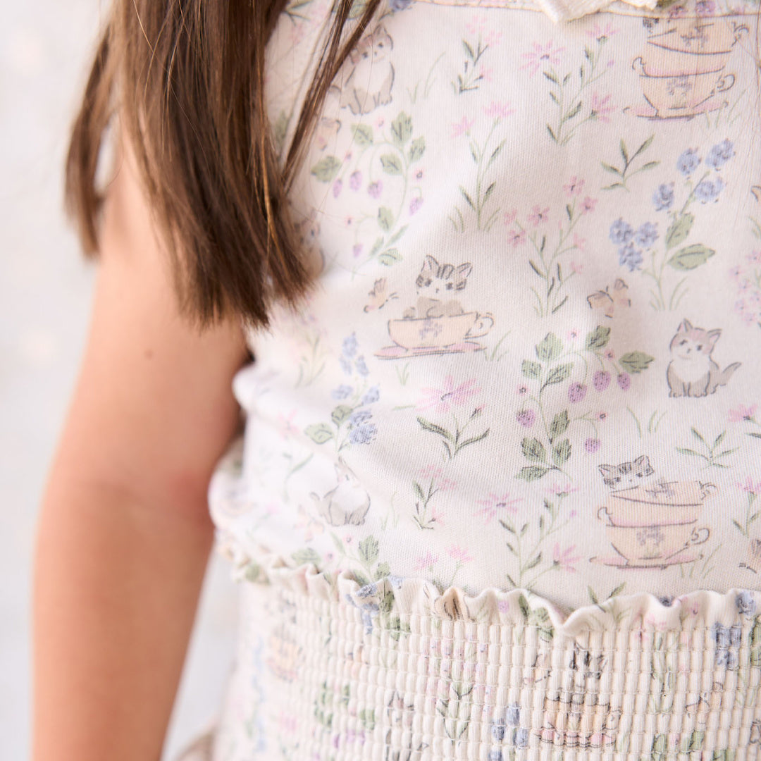 JAMIE KAY ORGANIC COTTON SINGLET - MOONS GARDEN LAVENDER