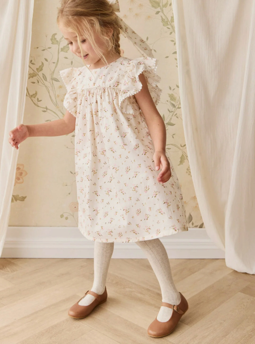 JAMIE KAY ORGANIC COTTON ELEANOR DRESS - BIANCA ANTIQUE