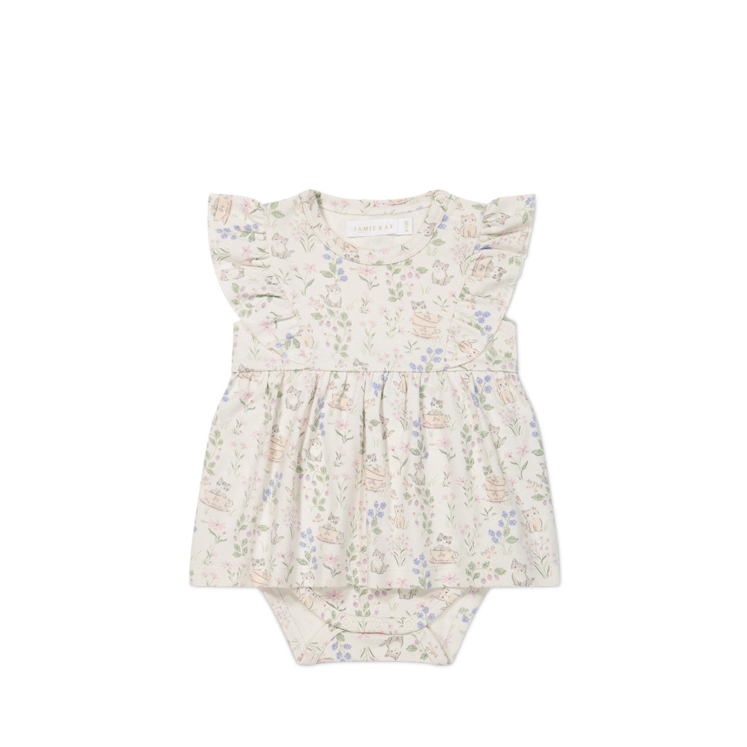 JAMIE KAY ORGANIC COTTON ELIANNA PLAYSUIT - MOONS GARDEN LAVENDER