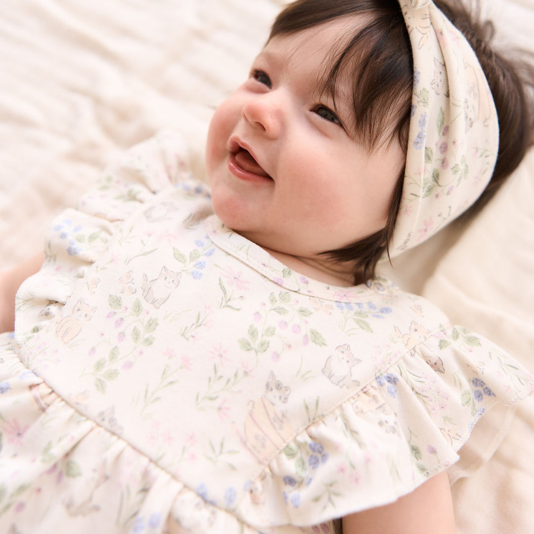 JAMIE KAY ORGANIC COTTON ELIANNA PLAYSUIT - MOONS GARDEN LAVENDER