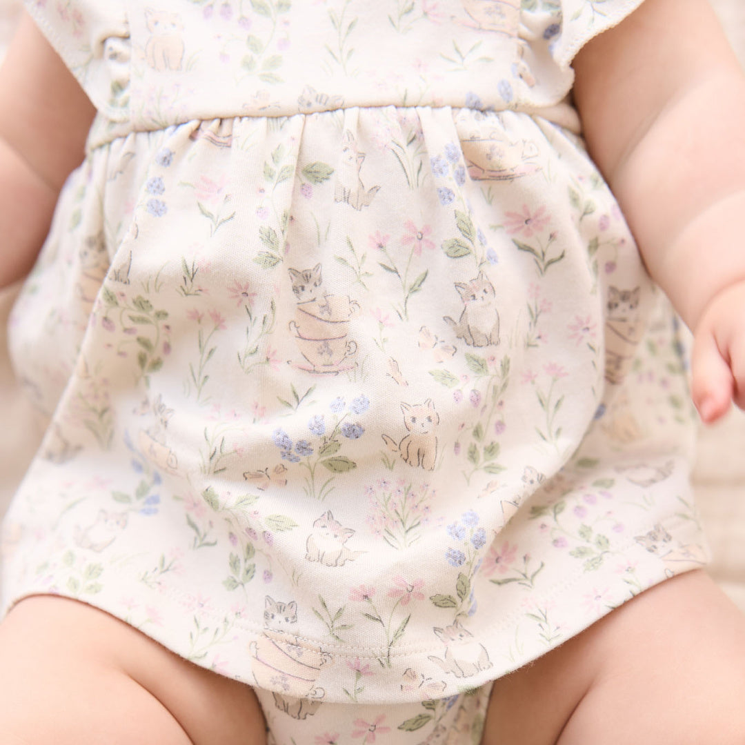 JAMIE KAY ORGANIC COTTON ELIANNA PLAYSUIT - MOONS GARDEN LAVENDER