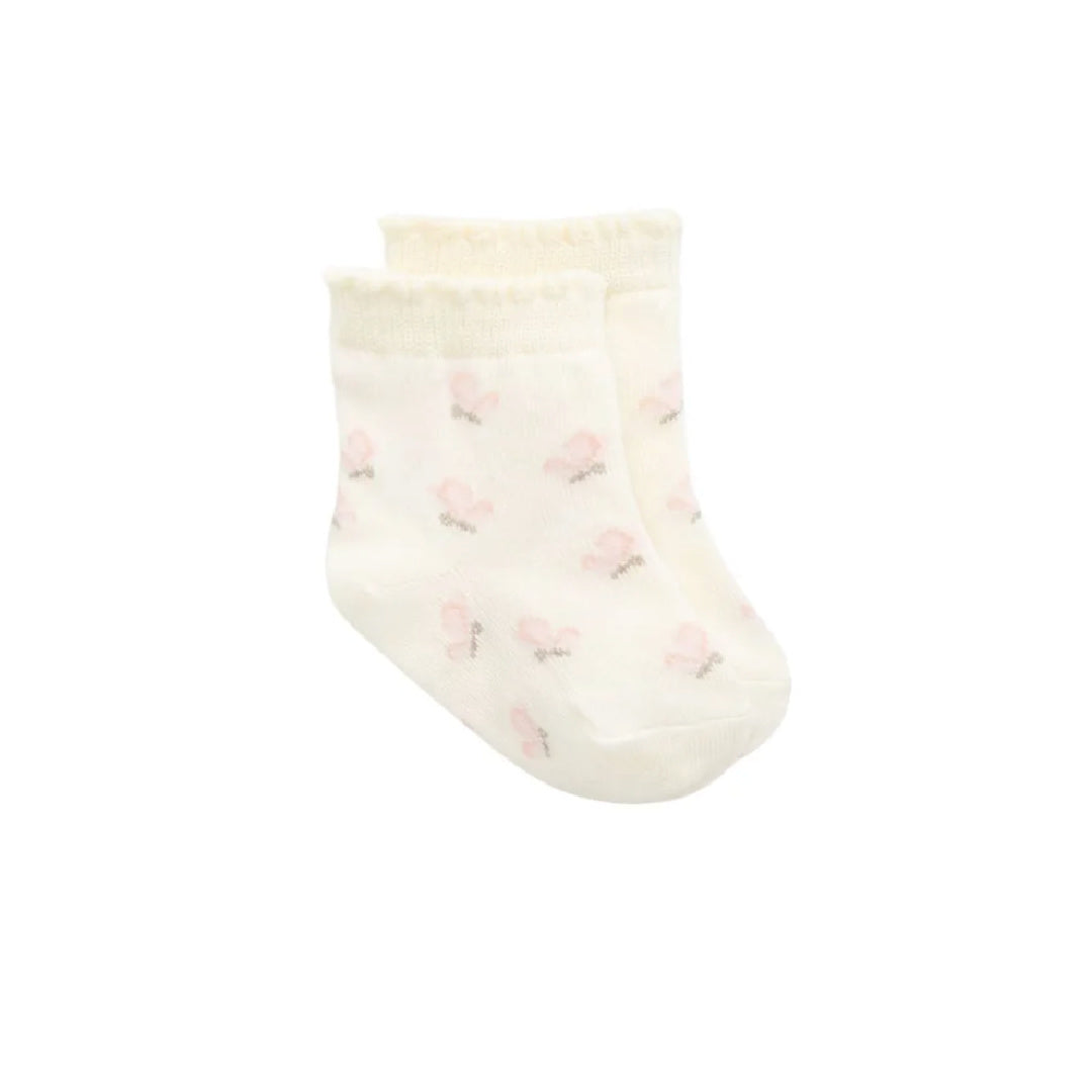 JAMIE KAY MAYA JACQUARD SOCK - EGRET