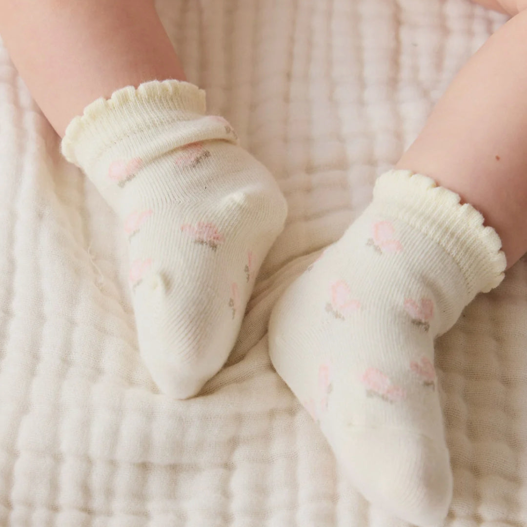 JAMIE KAY MAYA JACQUARD SOCK - EGRET