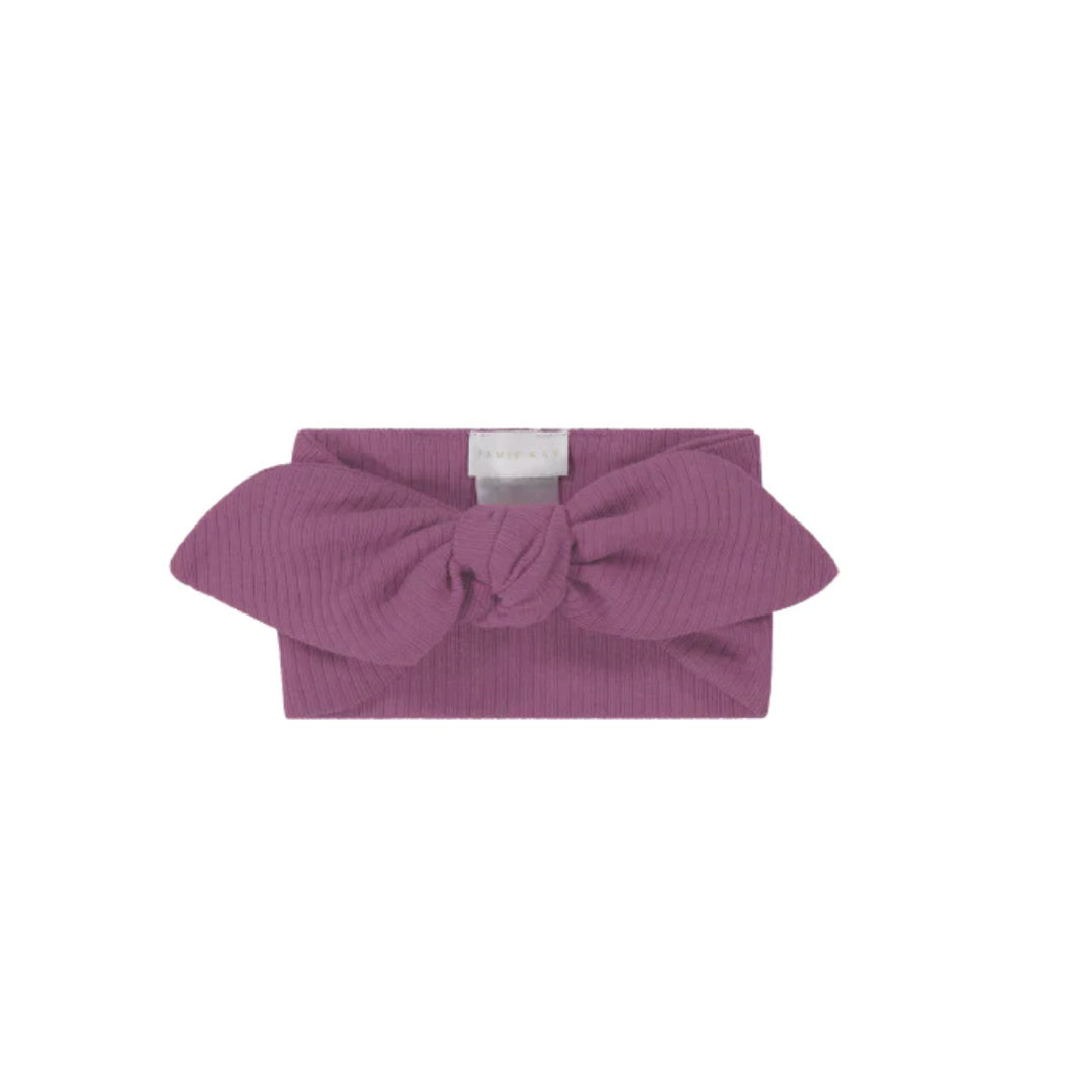 JAMIE KAY ORGANIC COTTON MODAL LILIAN HEADBAND  - GRAPE