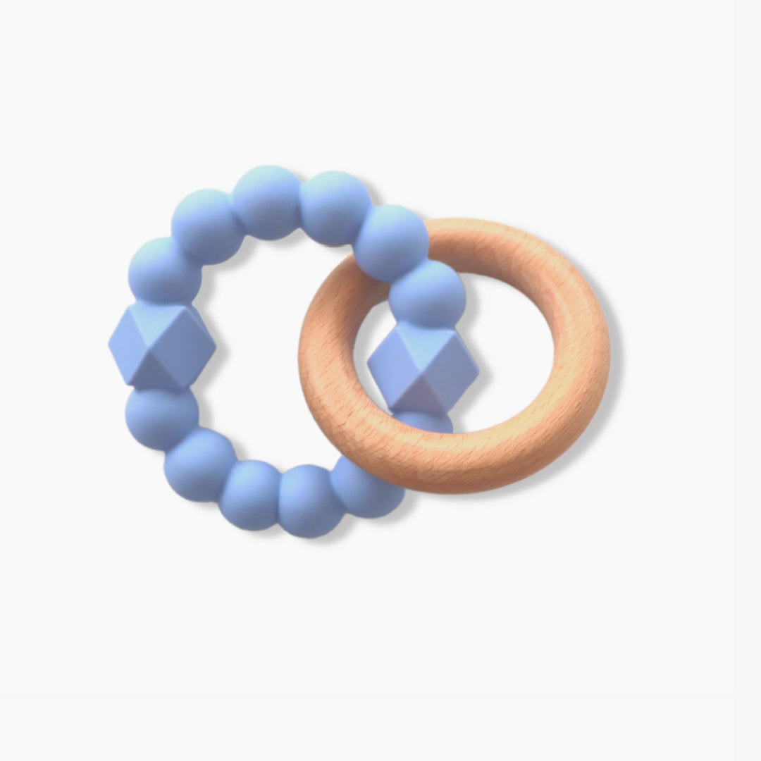 JELLYSTONE DESIGNS MOON TEETHER - SOFT BLUE