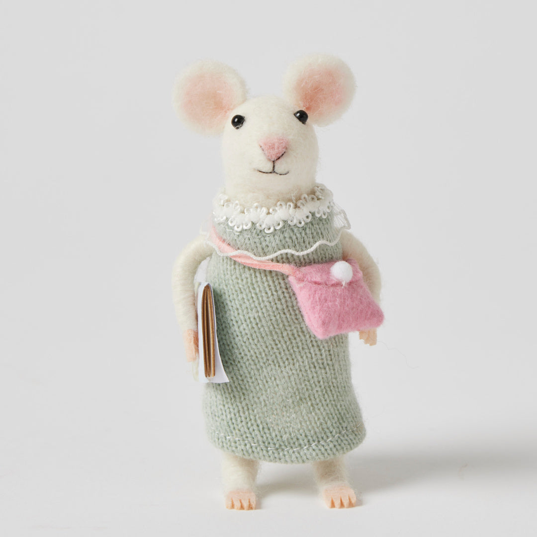 JIGGLE AND GIGGLE FELT MOUSE - AUDREY