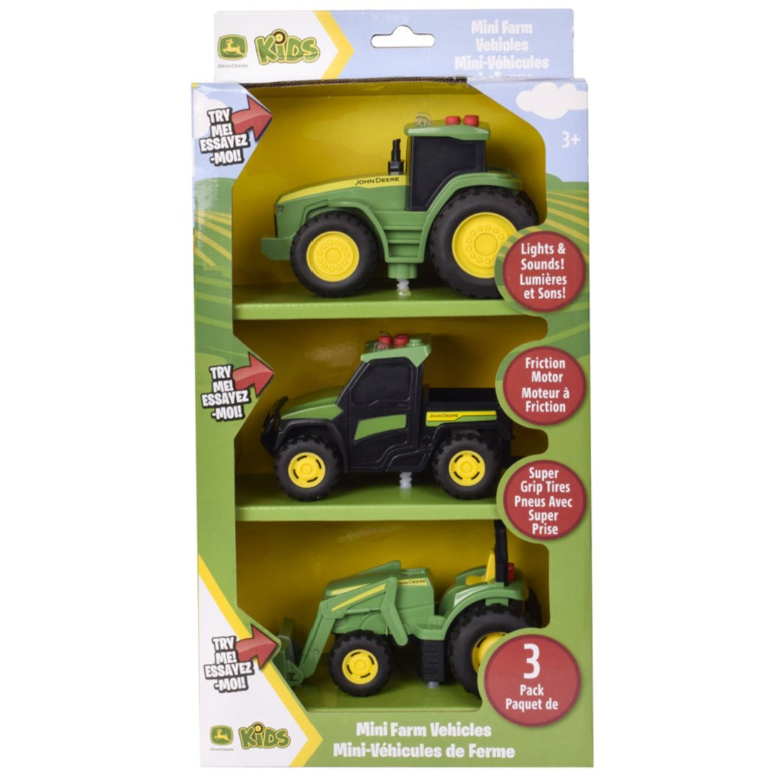 John Deere Lights &amp; Sound Mini Tractors 3-pack