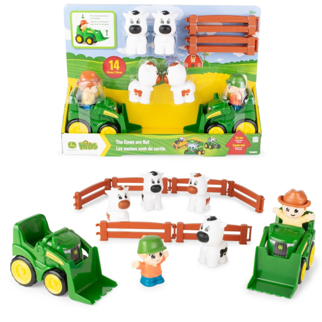 John Deere The Cows Are Out 14pc Farm Playset (18m+)