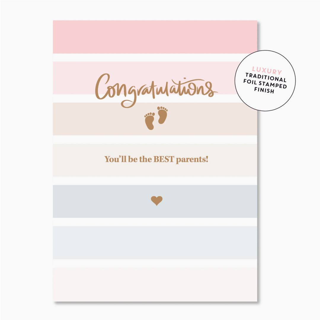 JUST SMITTEN GREETING CARD - CONGRATULATIONS, NEW PARENTS