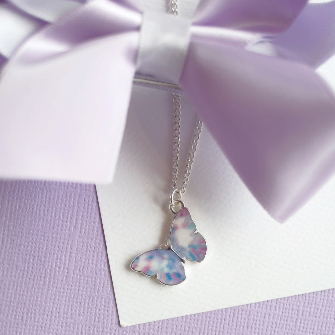 LAUREN HINKLEY PURPLE BUTTERFLY NECKLACE