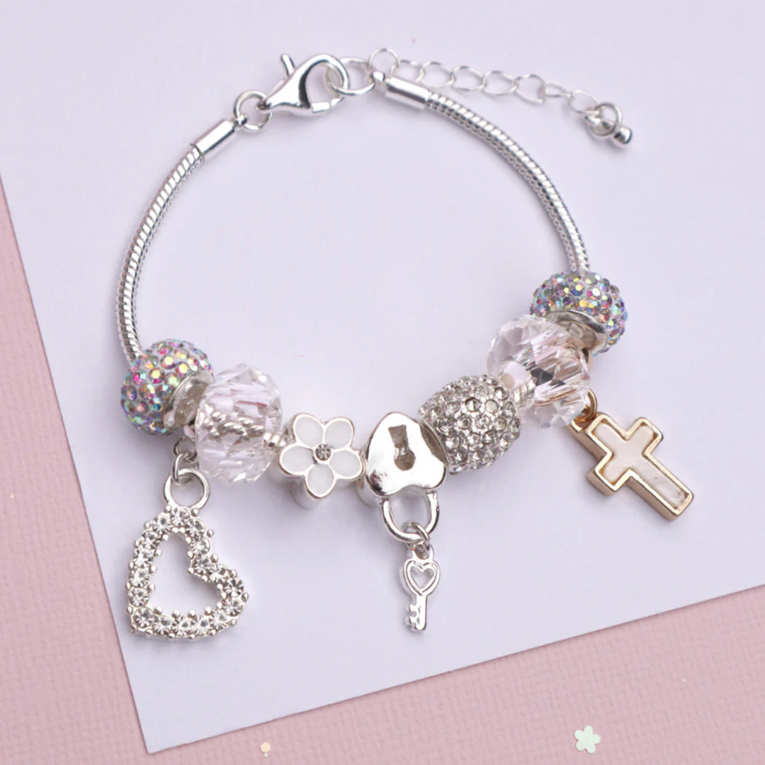 LAUREN HINKLEY CROSS CHARM BRACELET