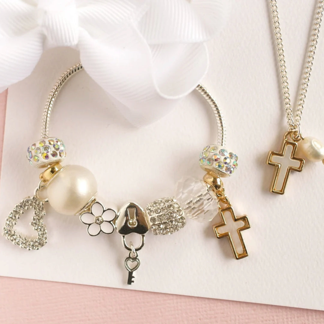 LAUREN HINKLEY CROSS CHARM BRACELET