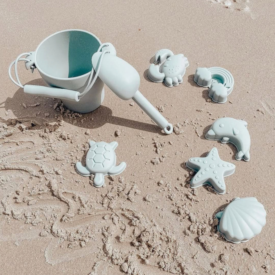 LIVING TEXTILES SILICONE BUCKET SET 8PC - LIGHT PINK