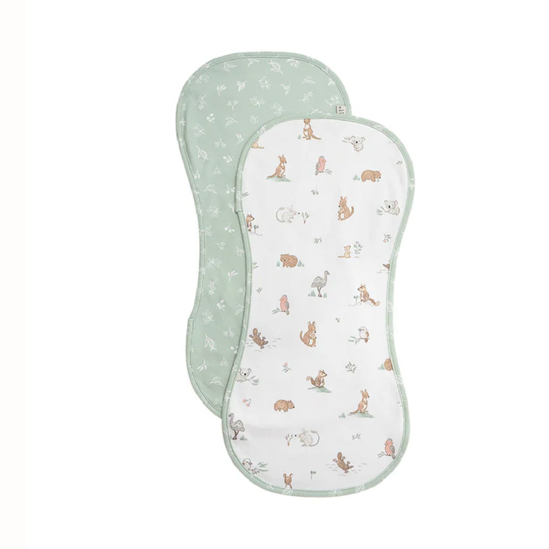 LIVING TEXTILES ORGANIC BURP CLOTHS - 2 PACK (AUSTRALIANA)