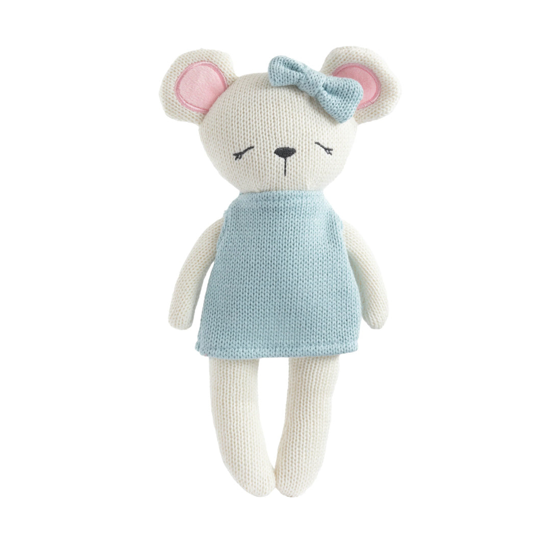 LIVING TEXTILES KNITTED ANIMAL TOY- MOLLY THE MOUSE