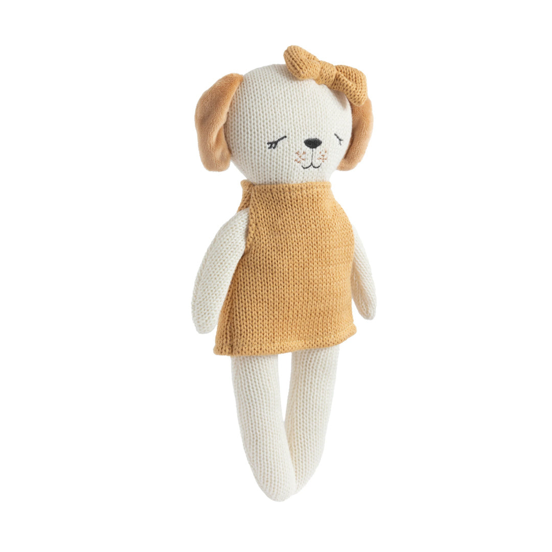 LIVING TEXTILES KNITTED ANIMAL TOY- PAULA THE PUPPY