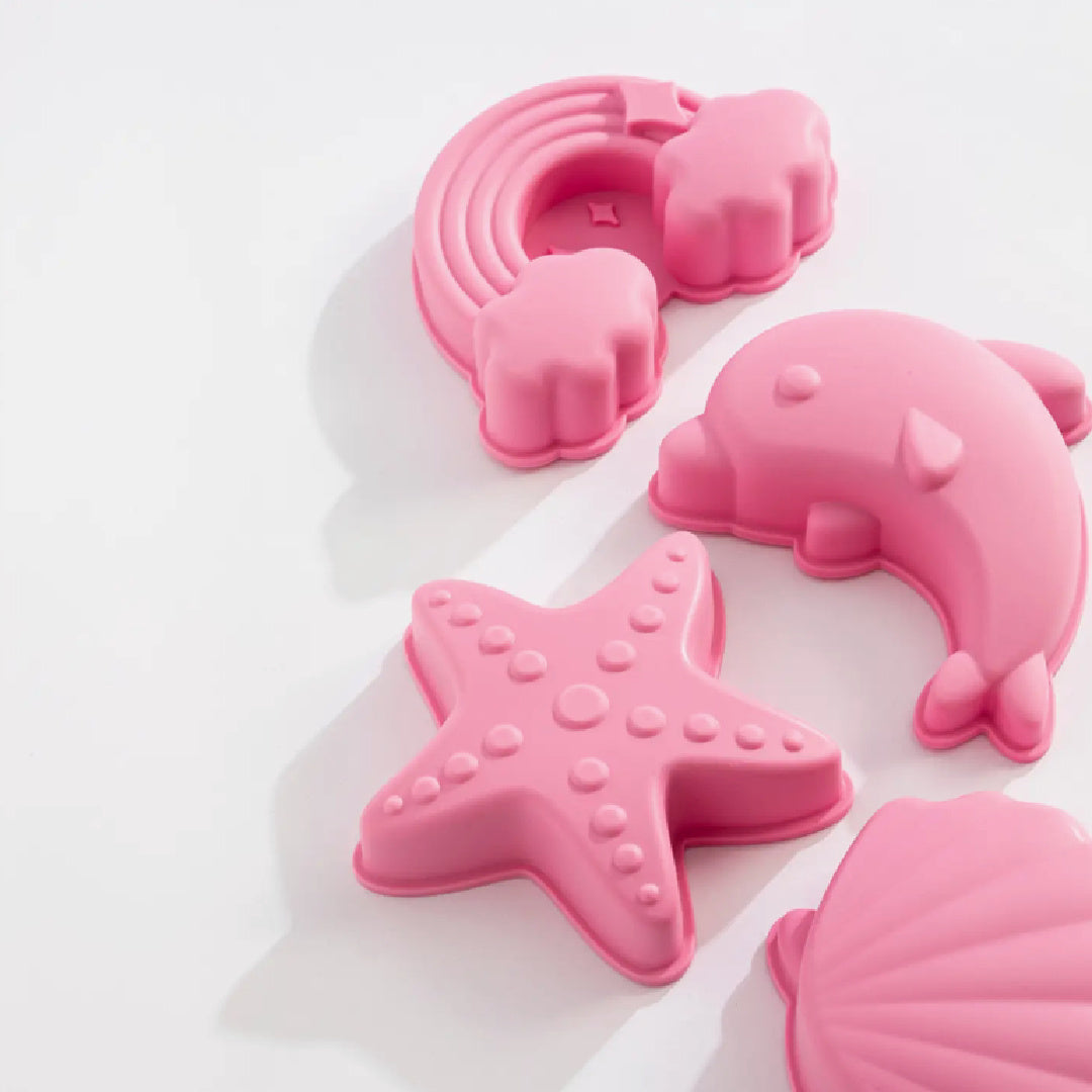 LIVING TEXTILES SILICONE BUCKET SET 8PC - LIGHT PINK