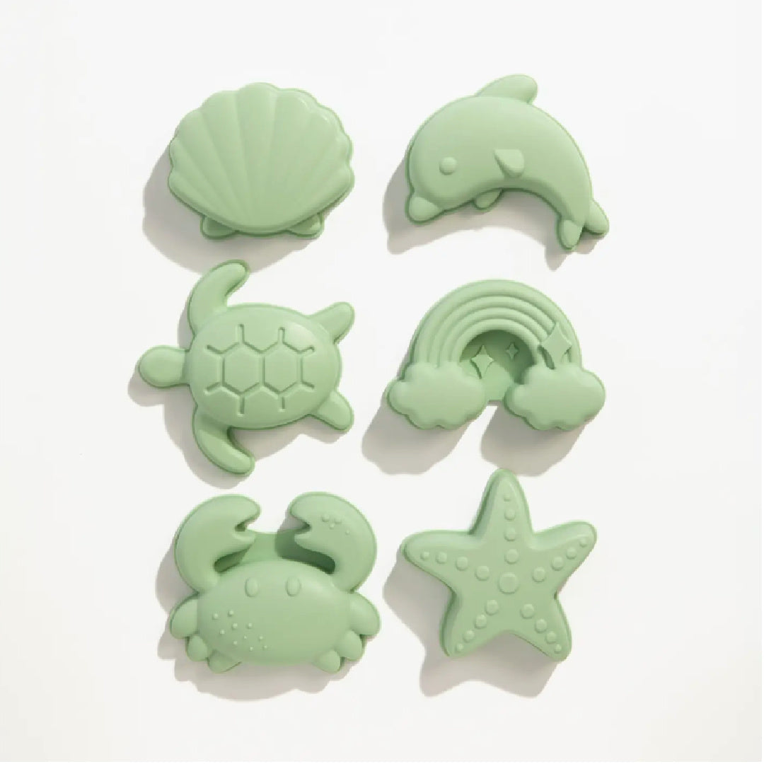 LIVING TEXTILES SILICONE BUCKET SET 8PC - LIGHT SAGE