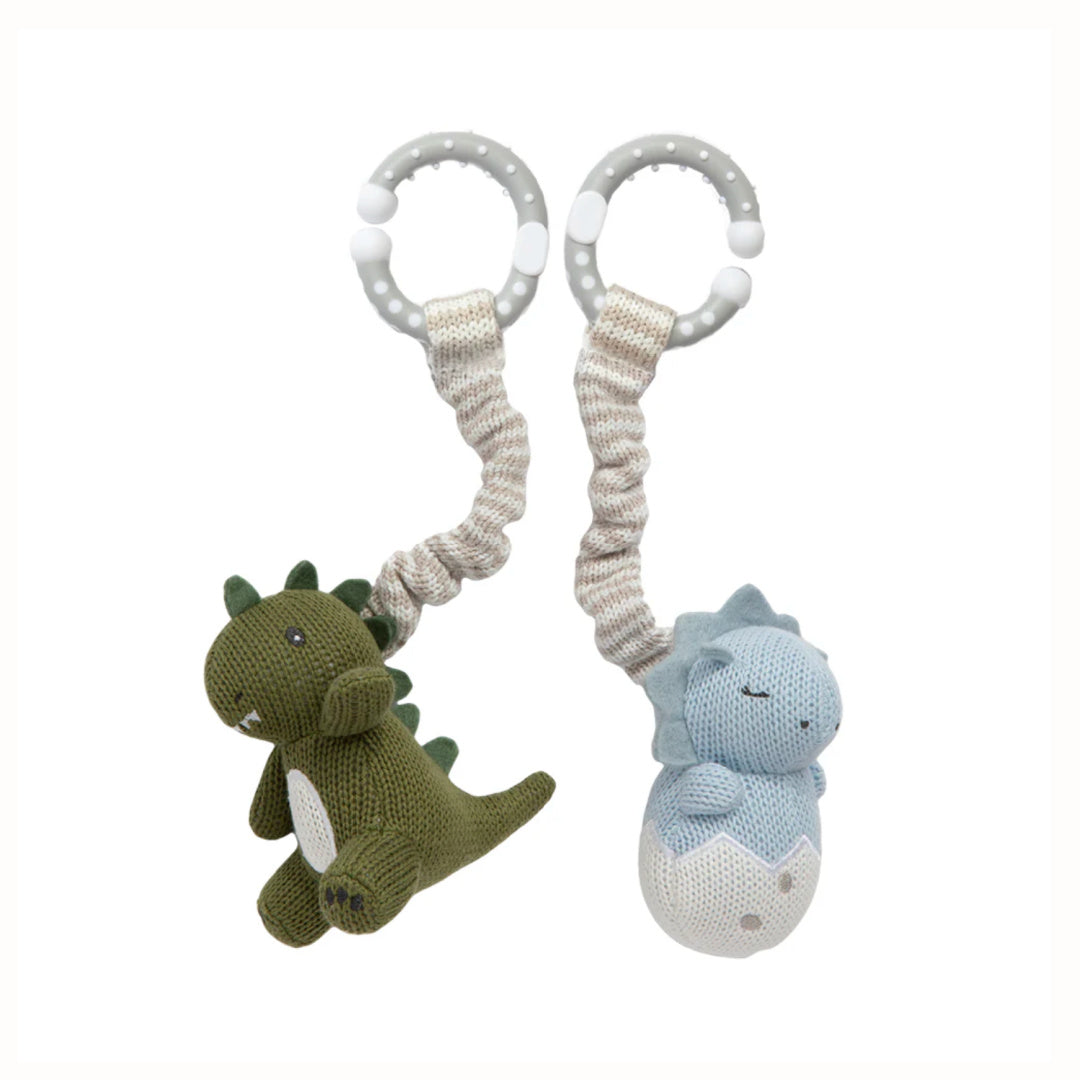 LIVING TEXTILES 2PK STROLLER TOY - DINOSAURS