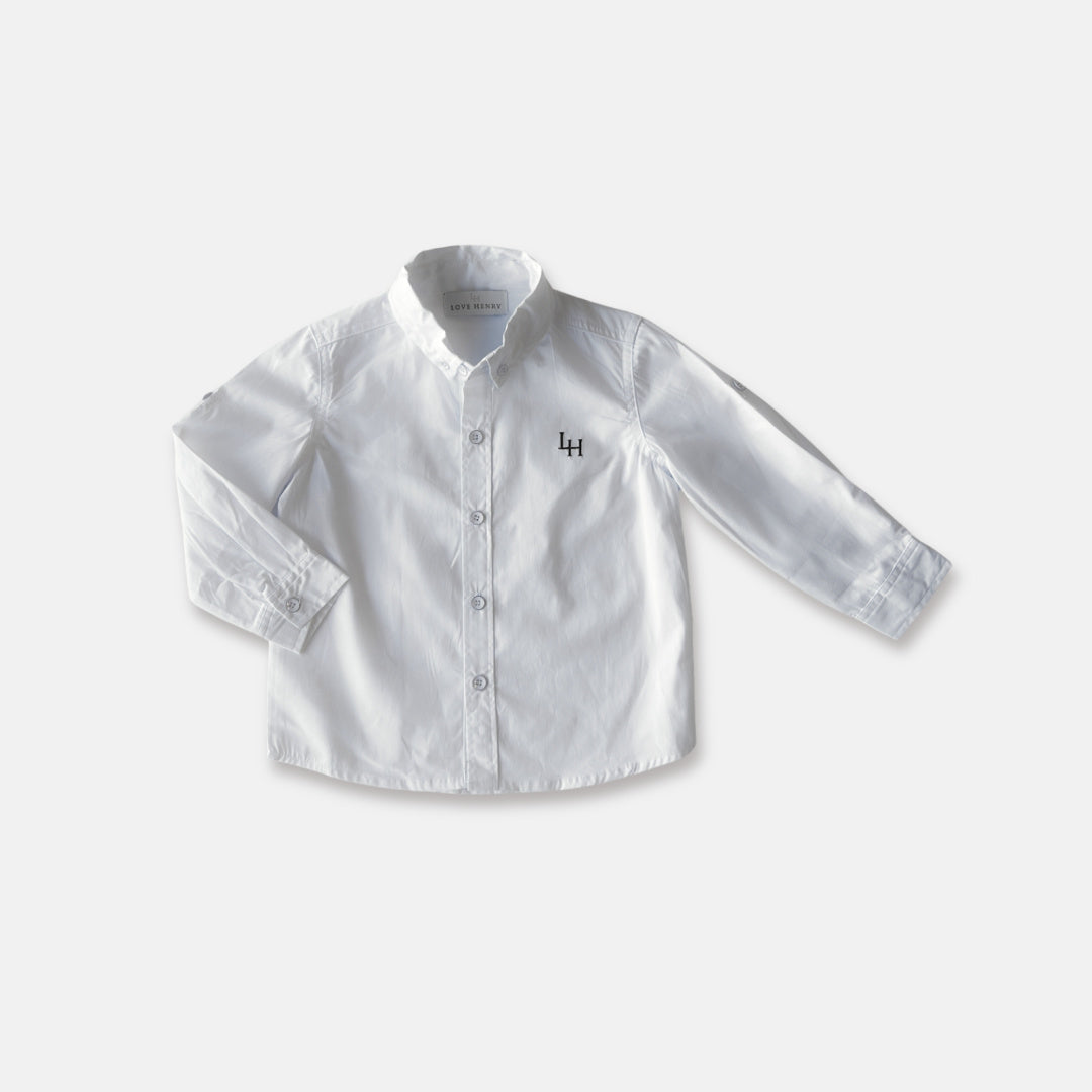 LOVE HENRY BOYS OXFORD DRESS SHIRT - WHITE