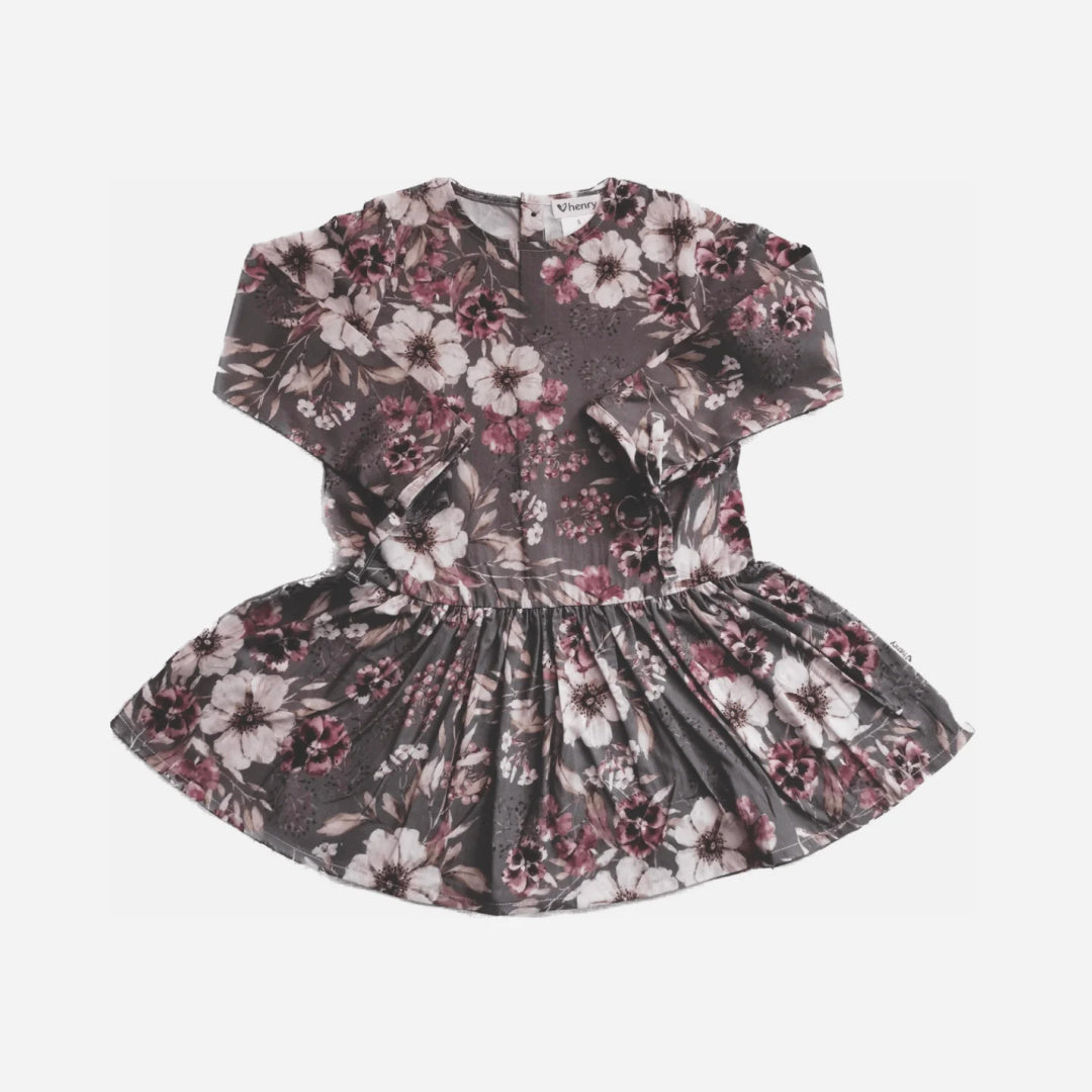 LOVE HENRY GIRLS FRANKIE DRESS - MIDNIGHT FLORAL