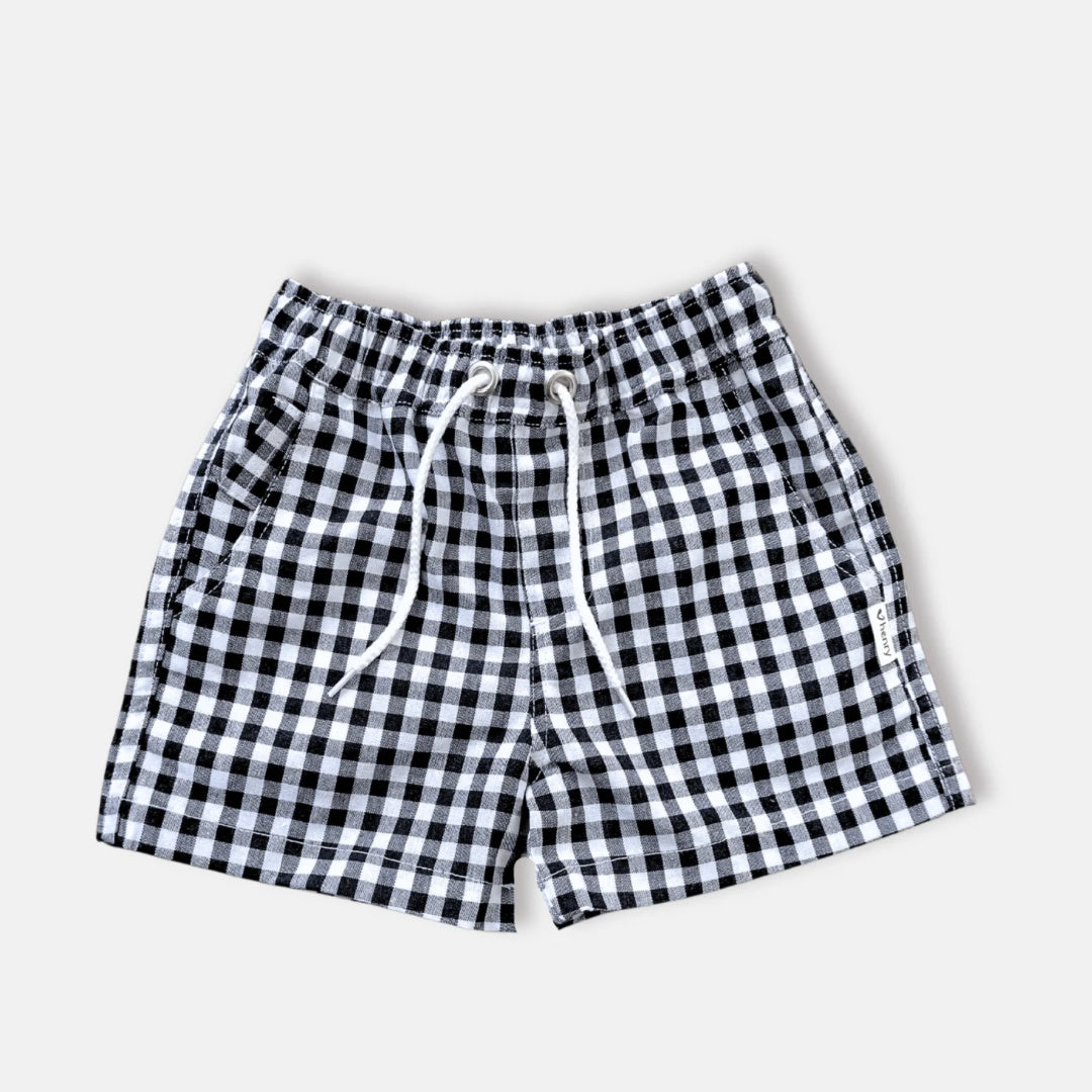 LOVE HENRY BABY BOYS SONNY SHORTS - NAVY CHECK