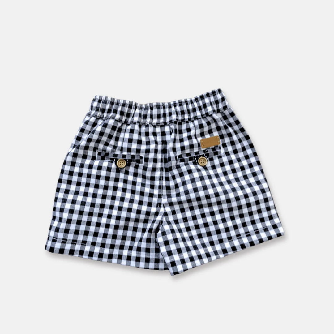 LOVE HENRY BABY BOYS SONNY SHORTS - NAVY CHECK