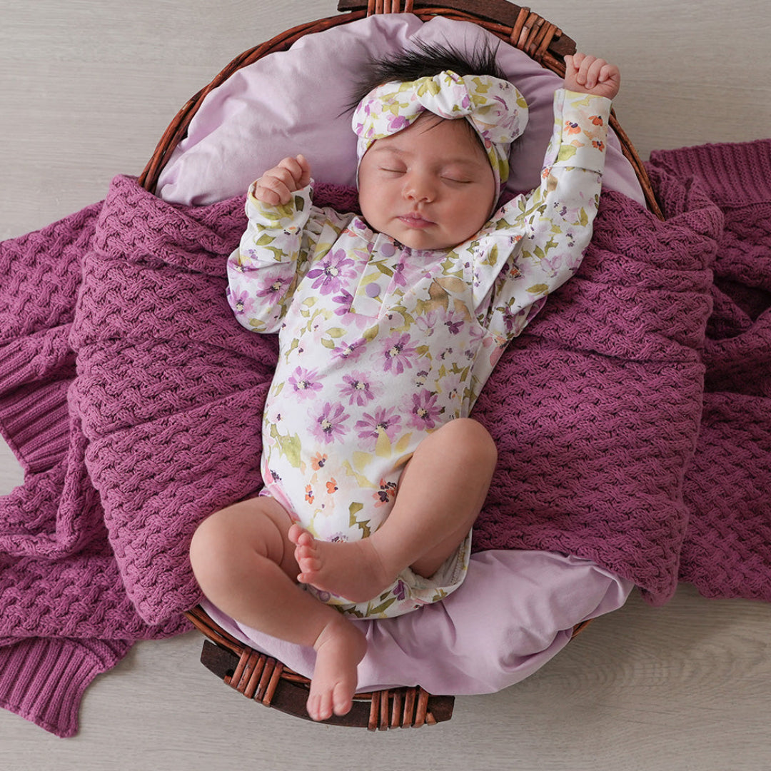 SNUGGLE HUNNY ORGANIC LONG SLEEVE BODYSUIT WITH FRILL - ISLA