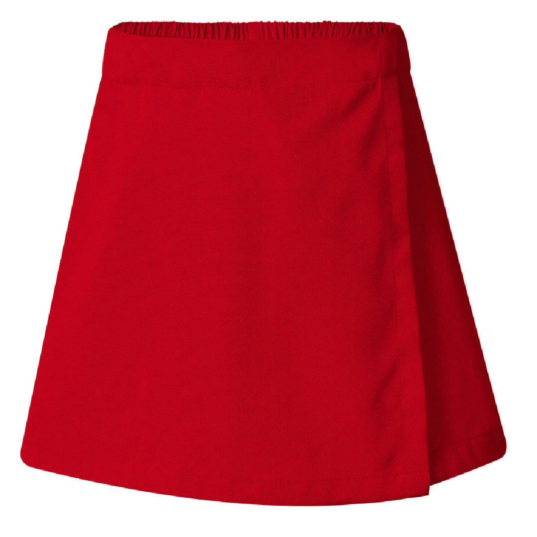 LWR GIRLS SCHOOL STONE GABERDINE SKORT [RED] SLIM CUT - STYLE G386SK