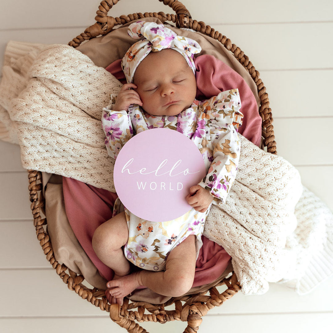 SNUGGLE HUNNY REVERSIBLE MILESTONE CARDS - ISLA &amp; LILAC