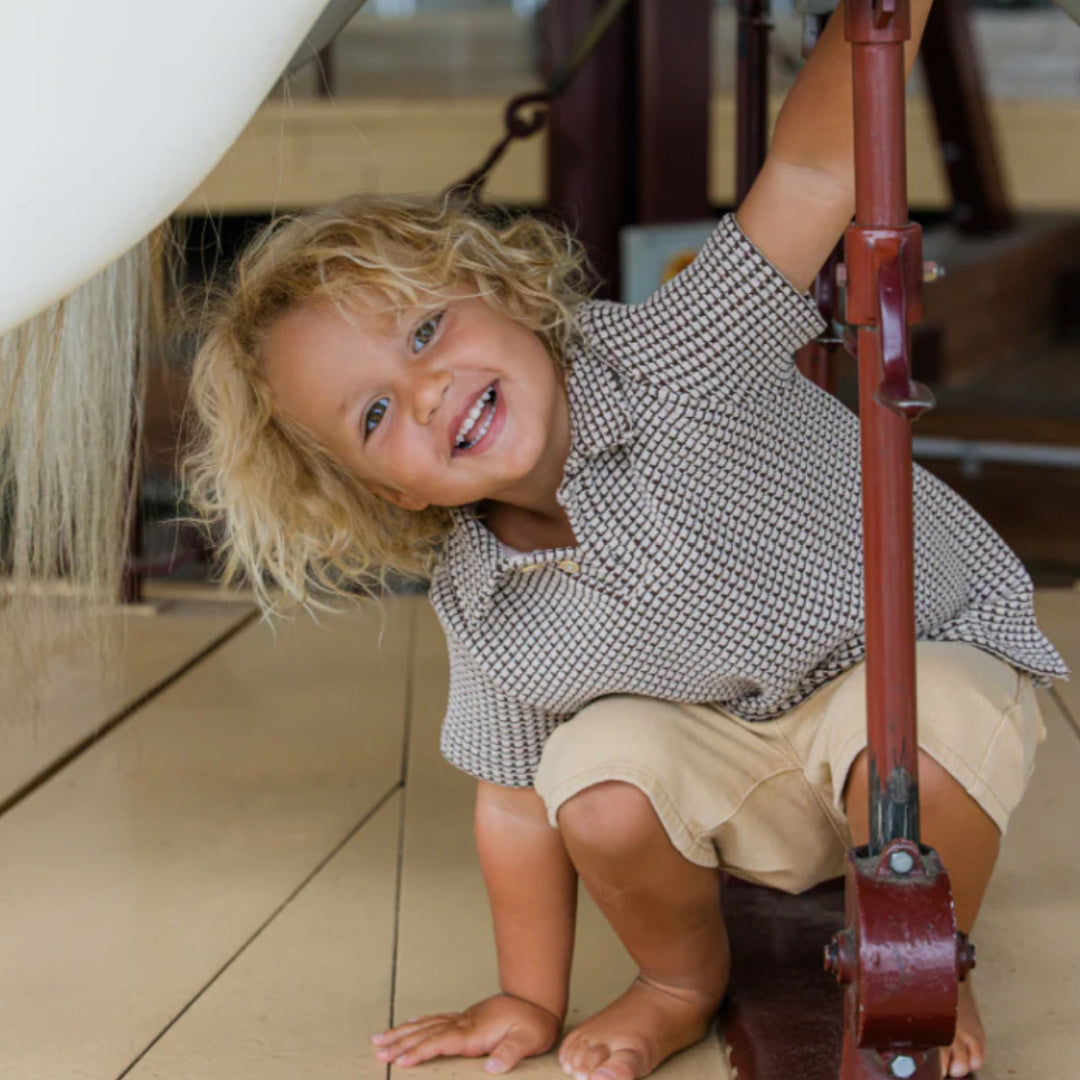 MILKY CHOCOLATE KNIT POLO