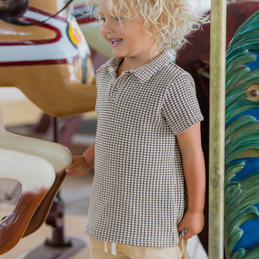 MILKY CHOCOLATE KNIT POLO