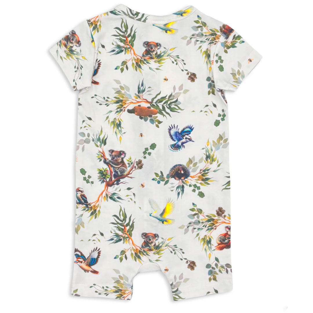 MILKY GUMNUT ZIP ROMPER