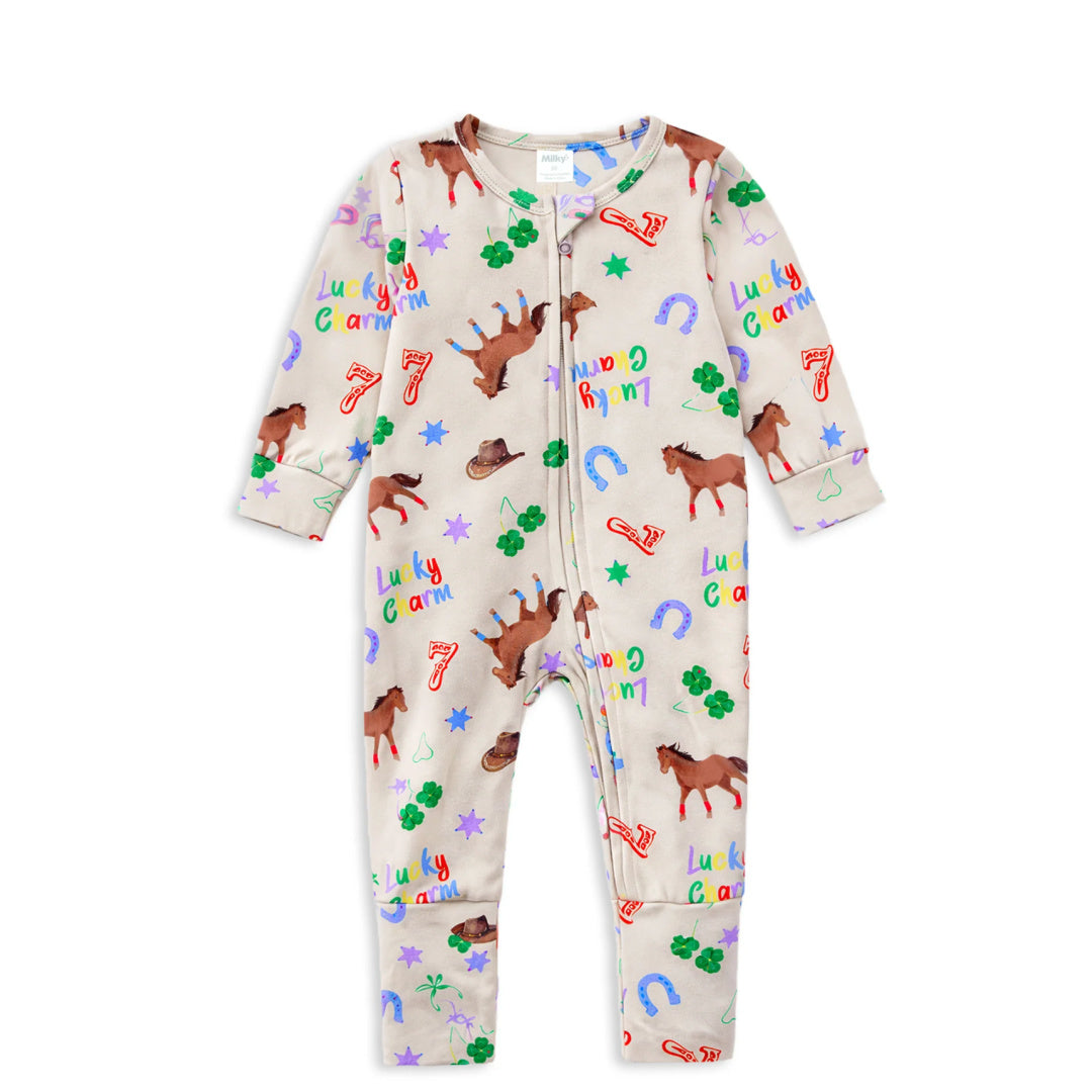 Lucky Charm Zip Romper