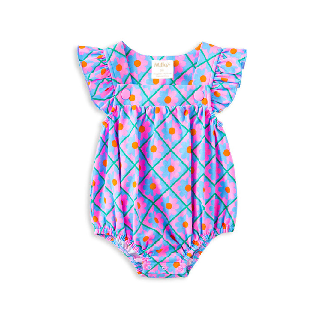 Milky Retro Pop Playsuit