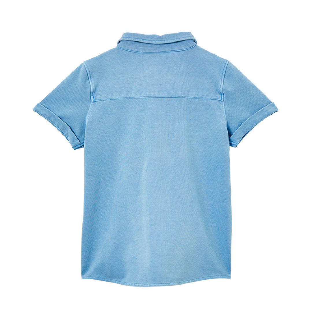 MILKY BLUE PIQUE SHIRT