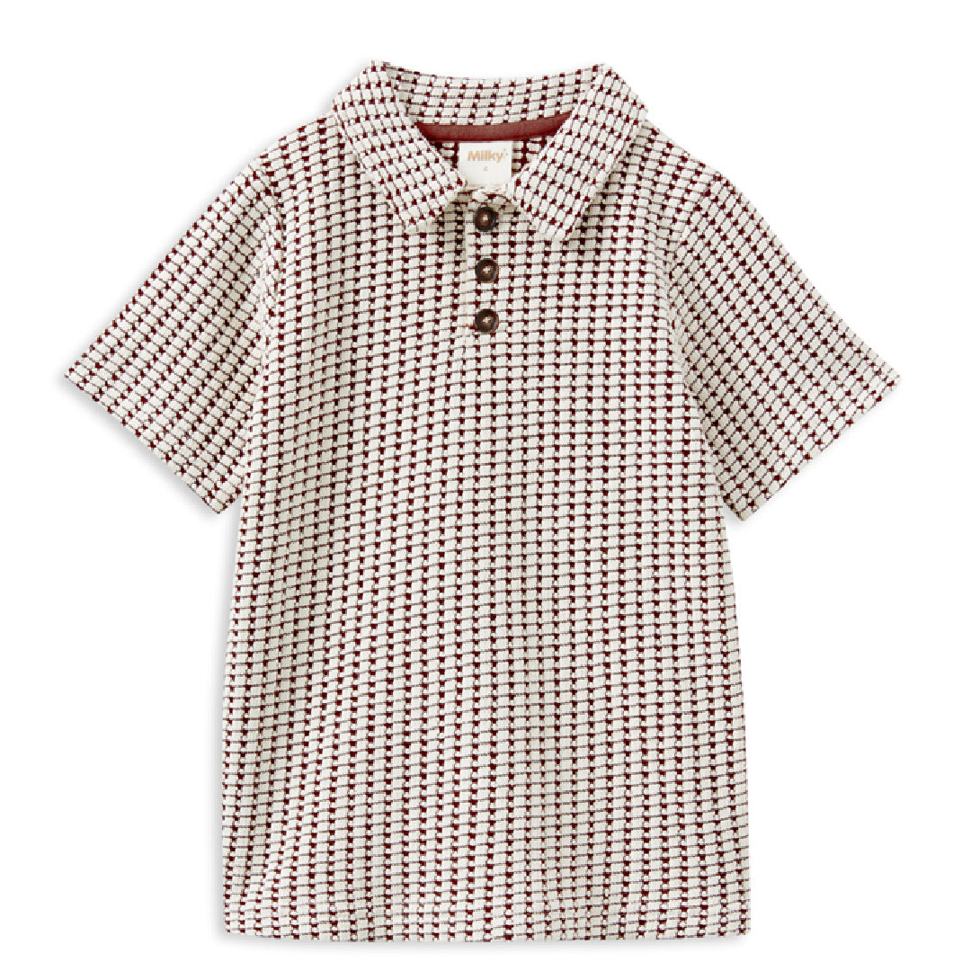 MILKY CHOCOLATE KNIT POLO