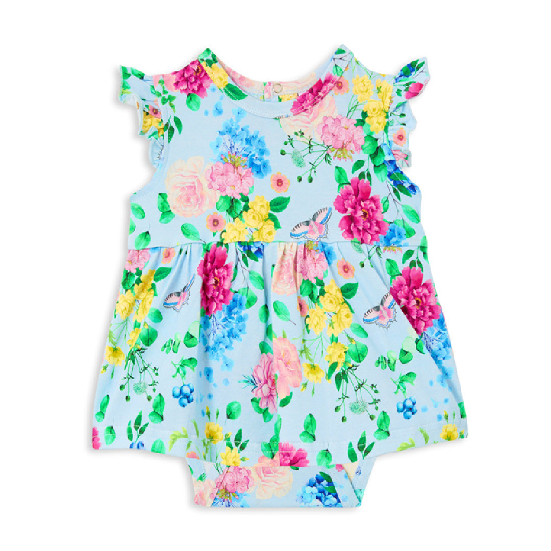 MILKY GARDEN PARTY FRILL BABY DRESS