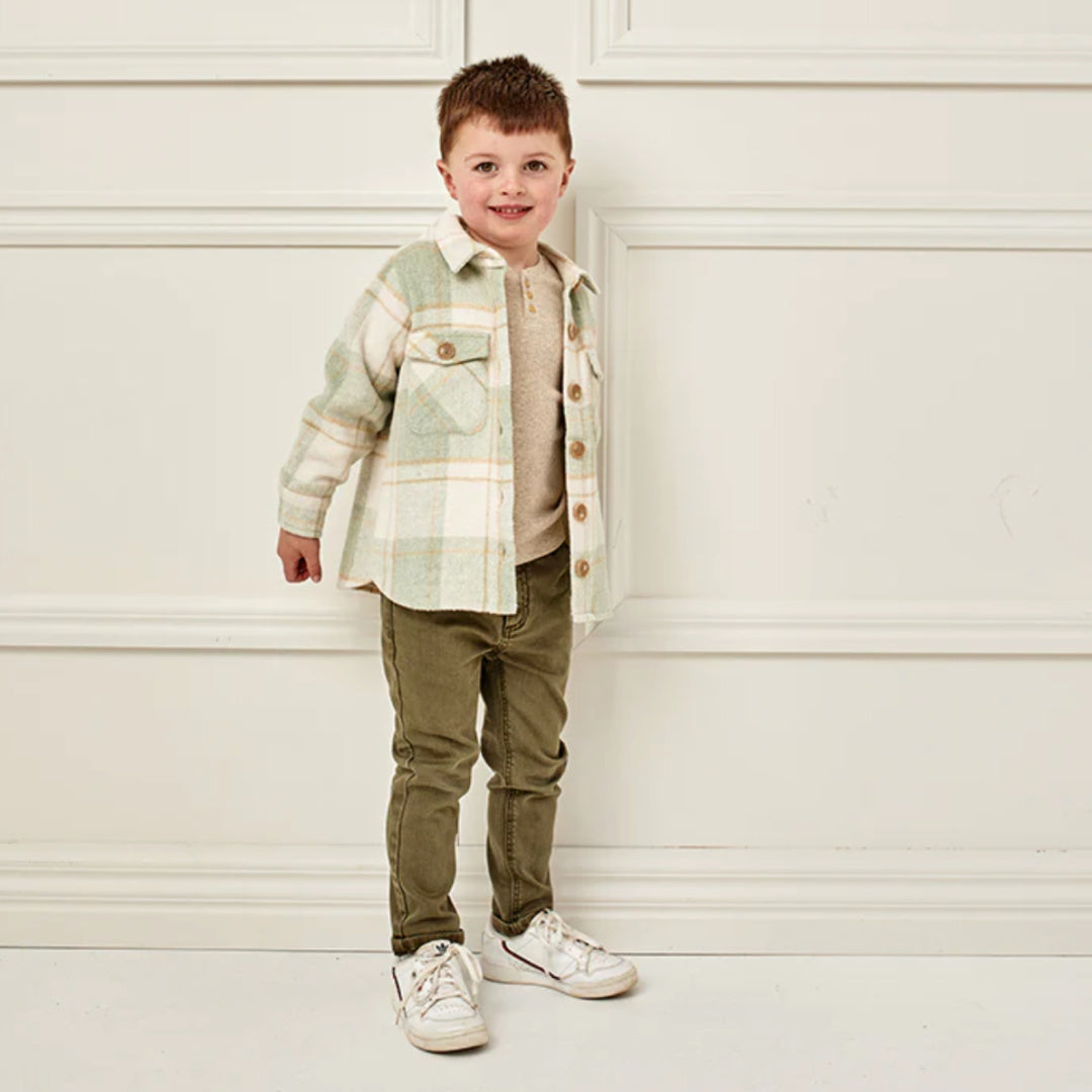 MILKY GREEN DENIM JEANS