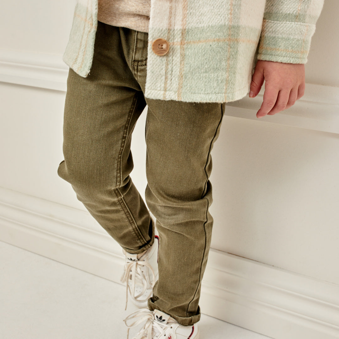 MILKY GREEN DENIM JEANS