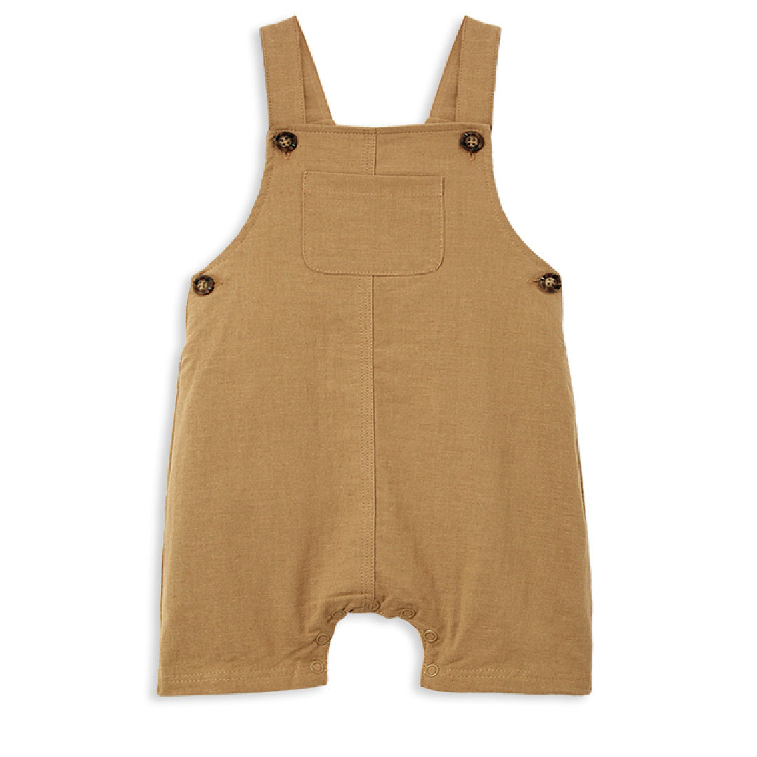 MILKY HONEY LINEN OVERALLS