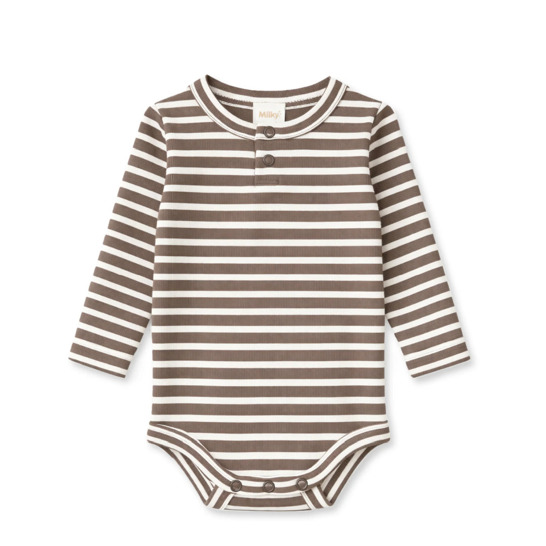 MILKY LATTE STRIPE BUBBYSUIT