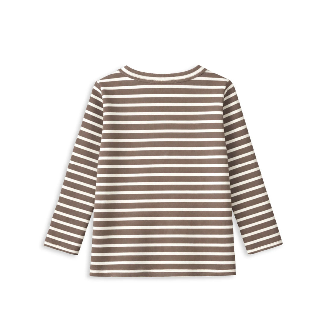 MILKY LATTE STRIPE HENLEY